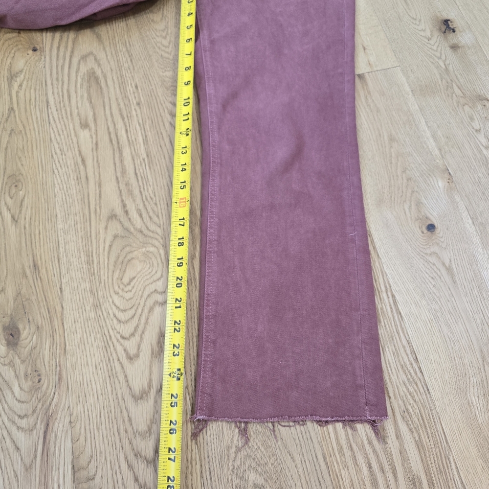 High-Rise Ankle Cropped Jeans in a light wine color - Picture 9 of 13